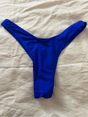 SHEIN Royal Blue High-Cut Bikini Bottom